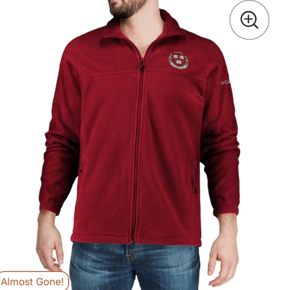 Columbia Harvard Crimson Flanker Full-Zip Fleece Jacket Crimson C1233MF unisex M